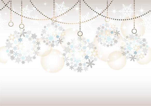 Fondo abstracto sin costuras con adornos de bolas de Navidad con espacio de texto