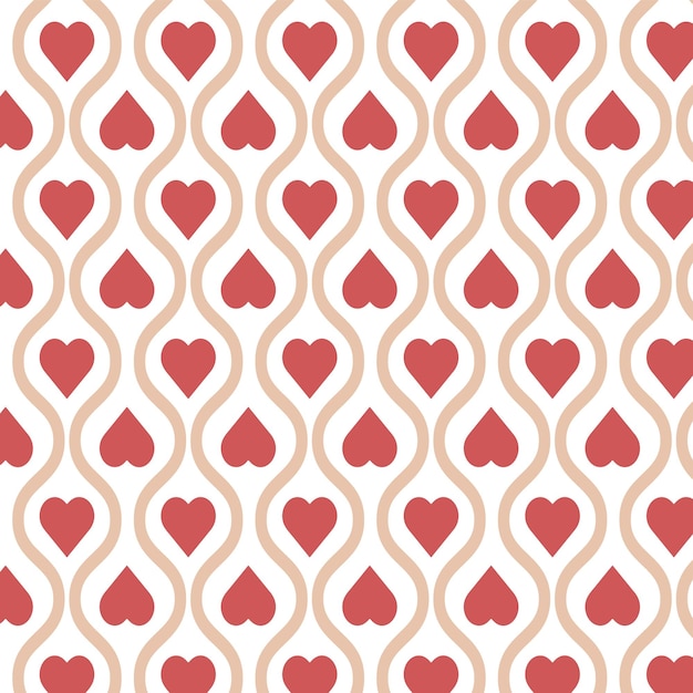 Fondo abstracto sin costuras de patrón retro del día de San Valentín el archivo tiene un fondo transparente