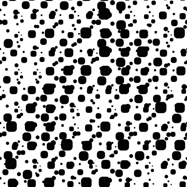 Fondo abstracto sin costuras con puntos, círculos. Cuadrado redondo. Desordenado infinito manchado, punteado