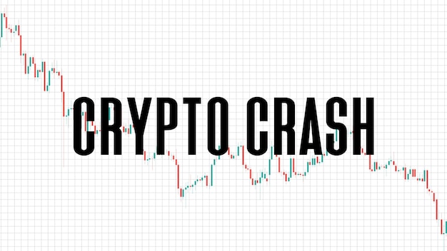 Fondo abstracto de crypto crash sobre fondo blanco