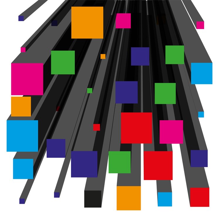 Vector fondo abstracto con cubos 3d. eps
