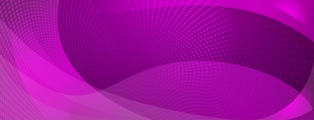 Fondo abstracto de curvas y puntos de semitono en colores morados