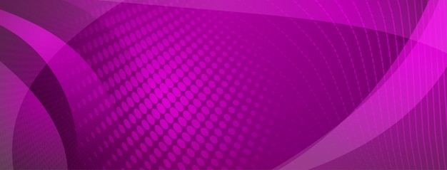 Fondo abstracto de curvas y puntos de semitono en colores morados