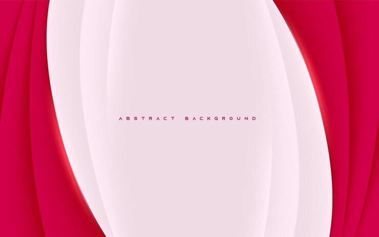 Vector fondo abstracto de curvas rojas con efecto de luz y sombra