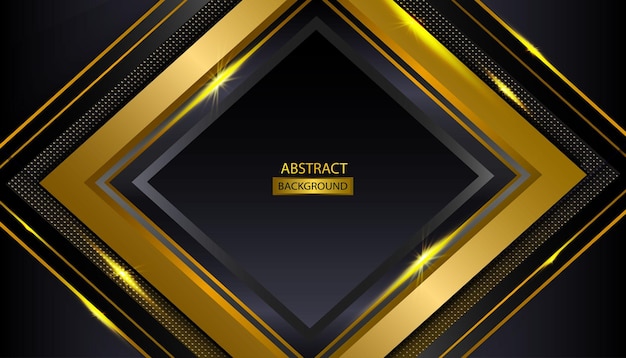 Fondo abstracto decorativo de primera calidad en negro y dorado