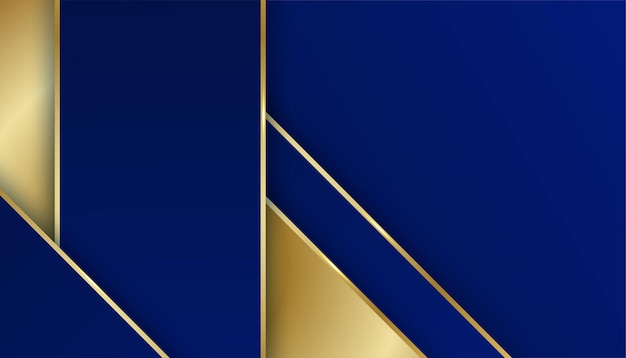 Fondo abstracto degradado azul y dorado Fondo de líneas de cuadro de rectángulo geométrico abstracto azul moderno para diseño de presentación folleto de banner y tarjeta de visita