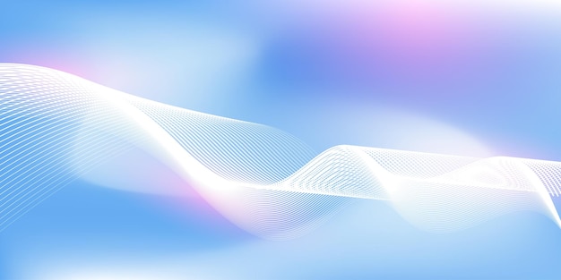 Fondo abstracto degradado azul con líneas brillantes