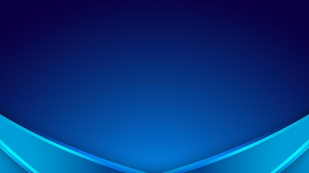Fondo abstracto degradado azul con líneas curvas y efectos de iluminación