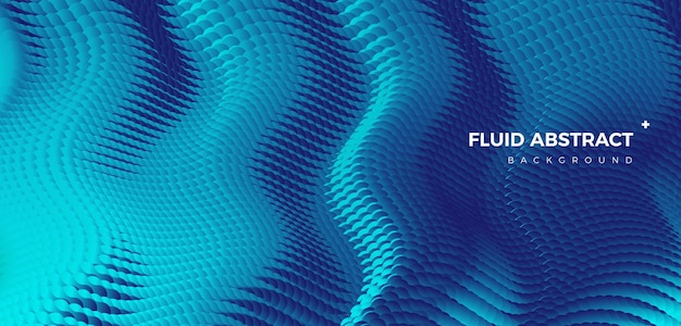 Fondo abstracto degradado fluido azul de movimiento corrugado combinado de esfera de moda