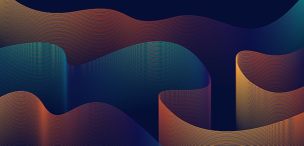 Fondo abstracto de degradado fluido colorido de negocios de textura de gama alta de línea de movimiento de moda