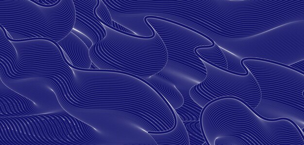 Fondo abstracto de degradado de fluido mixto azul de alto grado de línea de movimiento corrugado elegante
