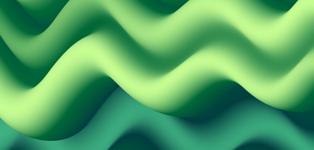 Fondo abstracto de degradado de fluido mixto verde de alto grado dinámico de ondulación de moda