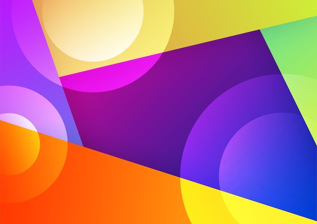 Fondo abstracto degradado vibrante vivo colorido con formas geométricas