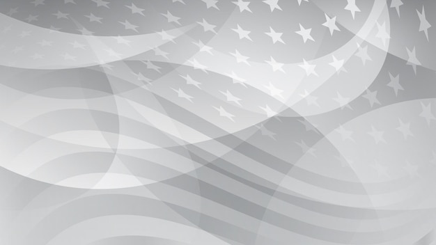 Fondo abstracto del día de la independencia con elementos de la bandera americana en colores grises