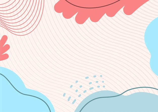 fondo abstracto dibujado a mano con estilo memphis