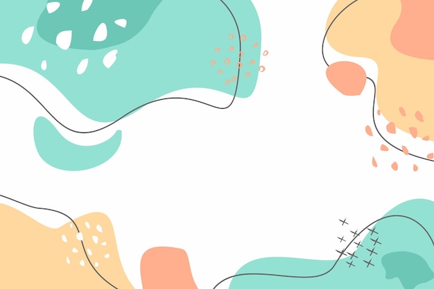 Fondo abstracto Dibujar a mano varias formas y dibujar objetos EPS10