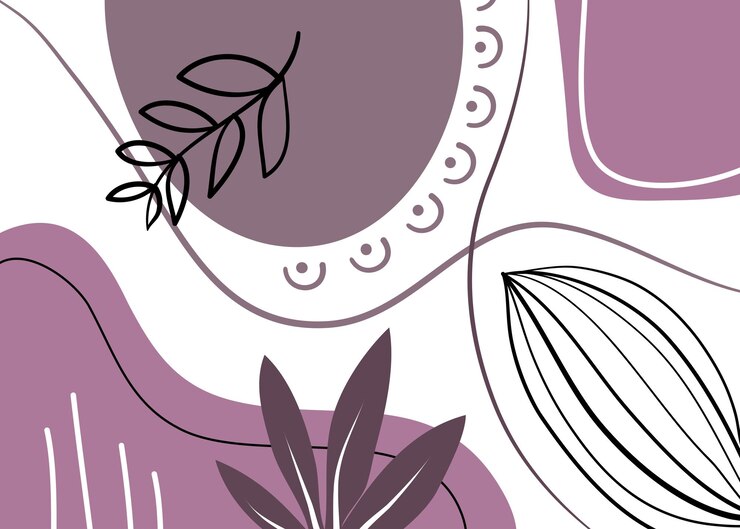 Vector fondo abstracto dibujo a mano garabatos de varias formas deja manchas ilustración de vector de moda contemporánea moderna cada fondo está aislado
