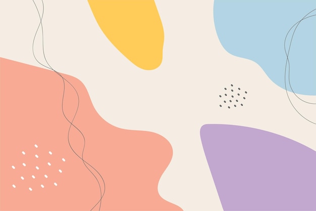 Fondo abstracto dibujo a mano varias formas y objetos de doodle