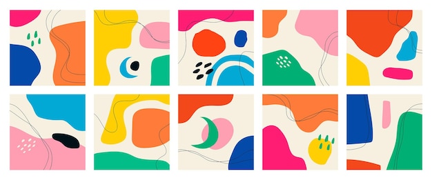 Fondo abstracto dibujo a mano varias formas y objetos de doodle