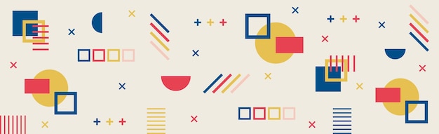 Fondo abstracto con diferentes formas geométricas - ilustración