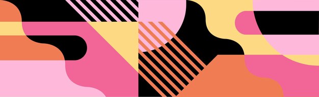 Fondo abstracto con diferentes formas geométricas - ilustración