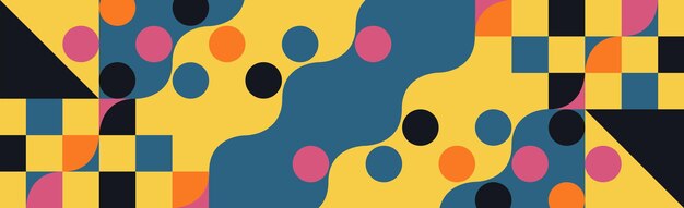 Fondo abstracto con diferentes formas geométricas - ilustración