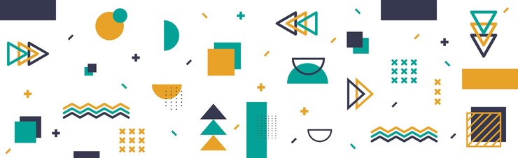Vector fondo abstracto con diferentes formas geométricas - ilustración