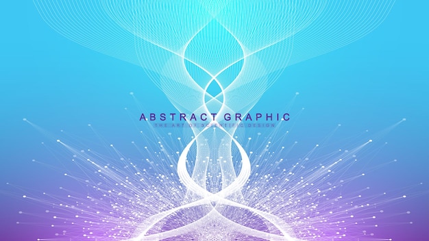 Fondo abstracto de dígitos con línea conectada y puntos, flujo de onda. Redes neuronales digitales. Fondo de red y conexión para su presentación. Fondo poligonal gráfico. Ilustración vectorial.