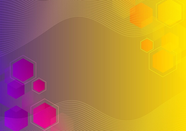 Fondo abstracto dinámico con objetos de líneas y colores de gradiente