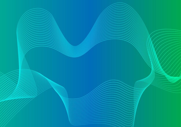 Fondo abstracto dinámico con objetos de líneas y colores de gradiente