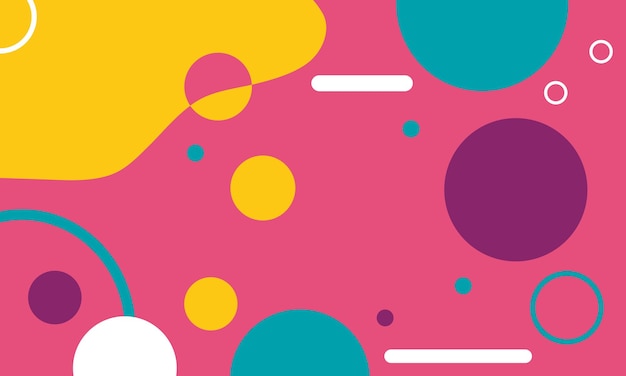 Fondo abstracto con un diseño abstracto vibrante con una variedad de formas coloridas contra un brillante