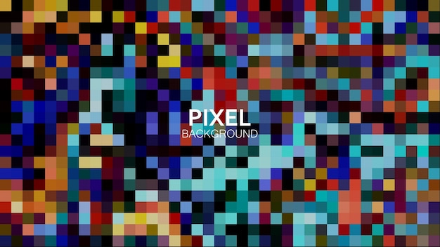 Fondo abstracto de diseño colorido negro Ilustración vectorial de estilo pixel papel tapiz de color ladrillo