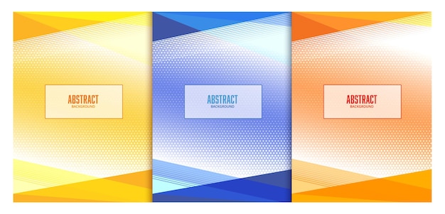 Fondo abstracto con diseño de formas geométricas en tres colores