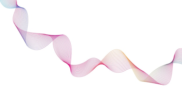 Fondo abstracto con diseño de líneas de ondas coloridas