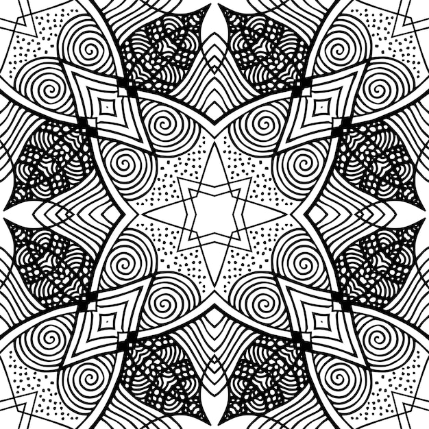 Fondo abstracto de diseño de mandala ornamental Patrón sin costuras