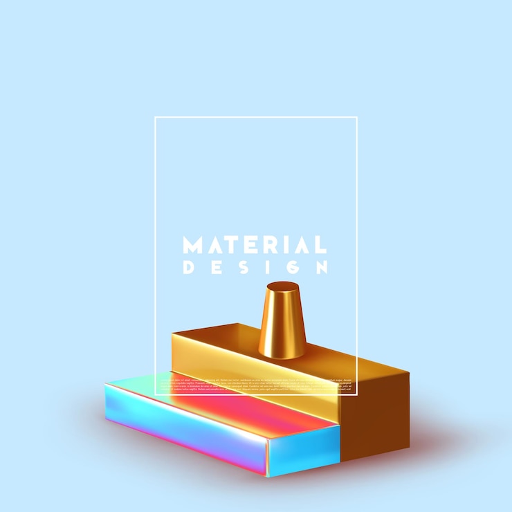Vector fondo abstracto de diseño mínimo con formas 3d. representación realista de objetos. afiche de diseño creativo, arte minimalista a la moda. pisó el oro. ilustración vectorial