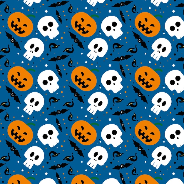 Fondo abstracto del diseño del modelo de halloween. Ilustración vectorial.