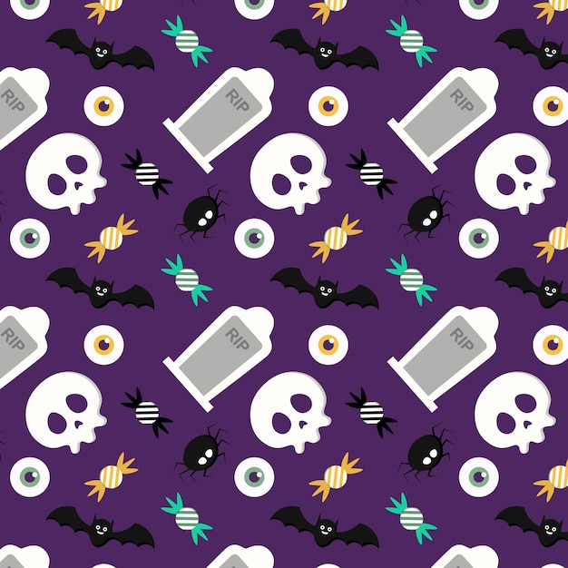 Fondo abstracto del diseño del modelo de halloween. Ilustración vectorial.