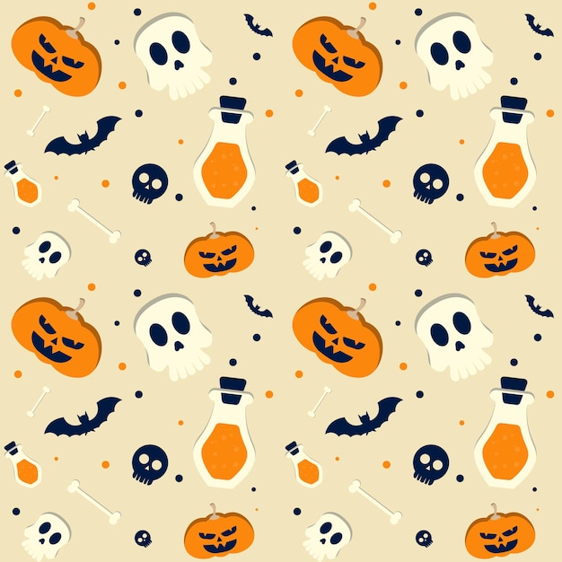 Fondo abstracto del diseño del modelo de halloween. Ilustración vectorial.