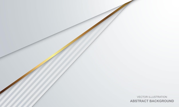 Fondo abstracto diseño moderno de lujo blanco y dorado