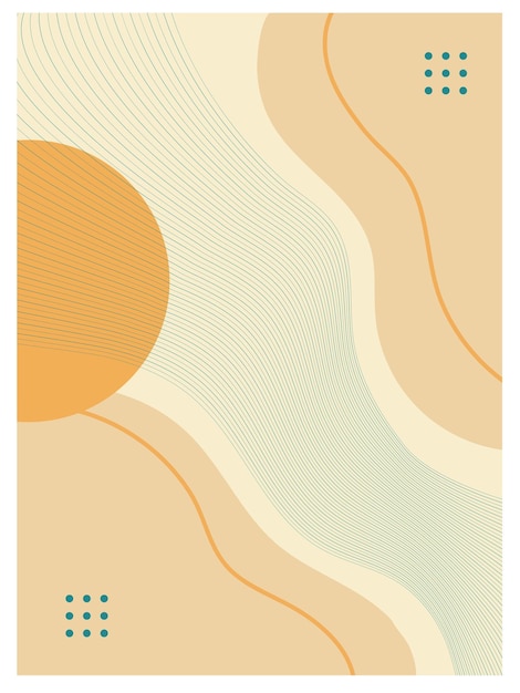 Fondo Abstracto Diseño de ondas naranja contemporáneo Arte digital geométrico