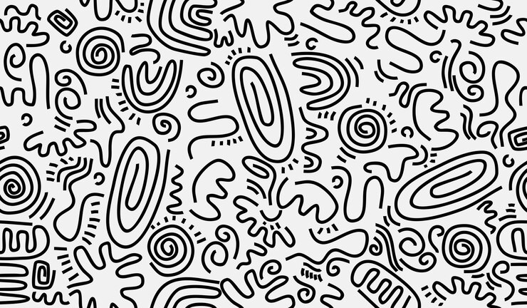 Vector fondo abstracto con diseño de patrón dibujado a mano