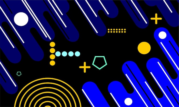 Fondo abstracto de diseño plano vector gratuito