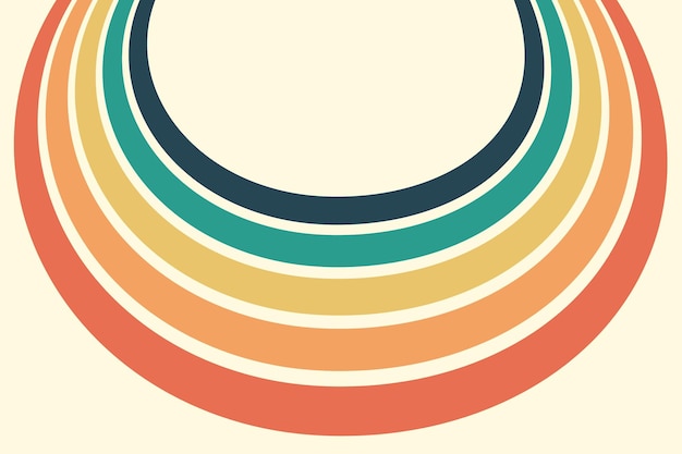 Fondo abstracto del diseño Wavy Line en el estilo retro hippie de los años 70