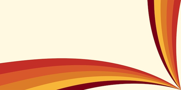 Fondo abstracto del diseño Wavy Line en el estilo retro hippie de los años 70
