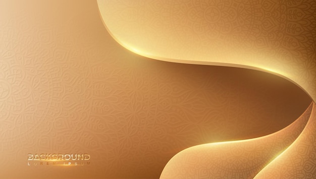 Fondo abstracto dorado con diseño de patrón de lujo