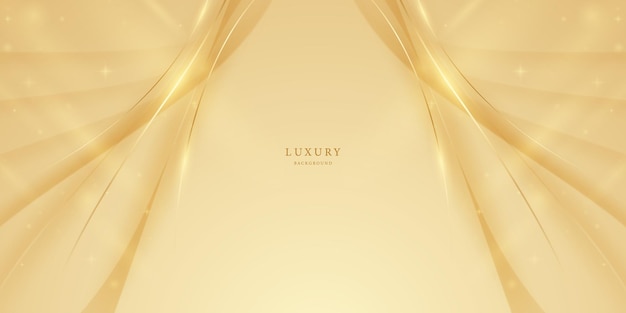 fondo abstracto dorado con ilustración vectorial de lujo