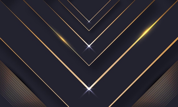 Fondo abstracto dorado de lujo con efectos de gradiente dorado brillante