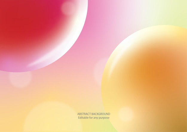 fondo abstracto con dos globos y los colores son amarillo y rojo
