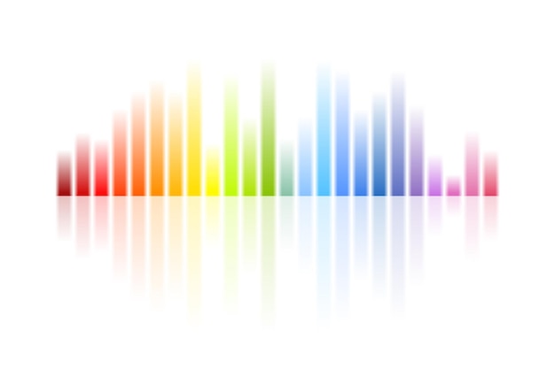 Fondo abstracto del ecualizador musical de colores del arco iris